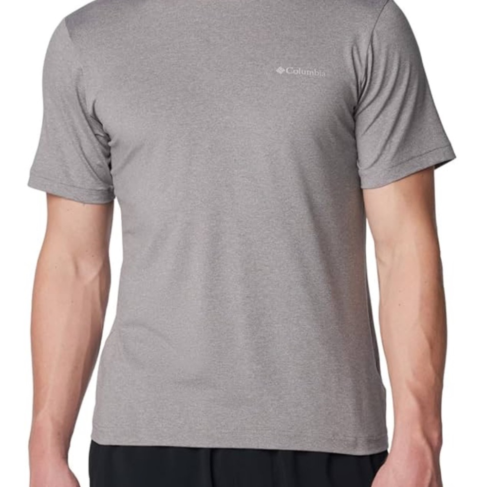 Columbia NWT Tech Trail Crew Neck Mens Lg Gray T-Shirt
